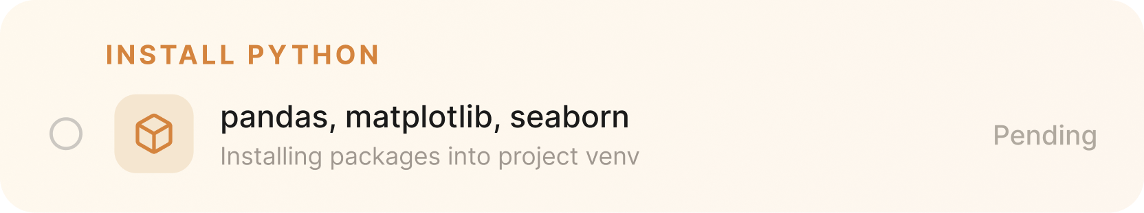 install python